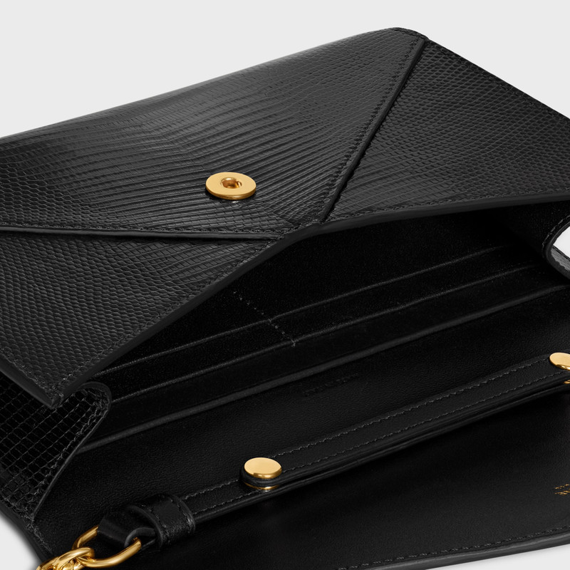 ENVELOPE WALLET ON CHAIN IN lizard 4
