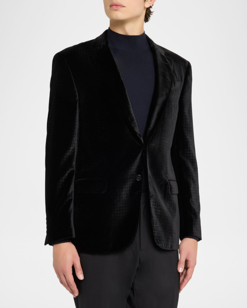 Men's Houndstooth Velvet Dinner Jacket 4