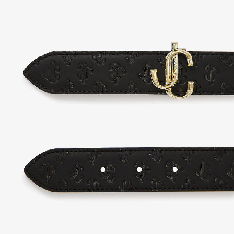 JIMMY CHOO Felisa
Black JC Logo Pattern Belt with JC Emblem outlook