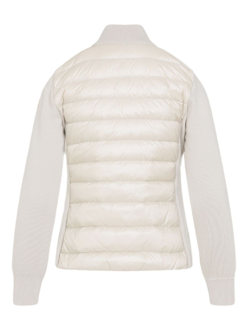 Moncler quilted knit-panel jacket outlook