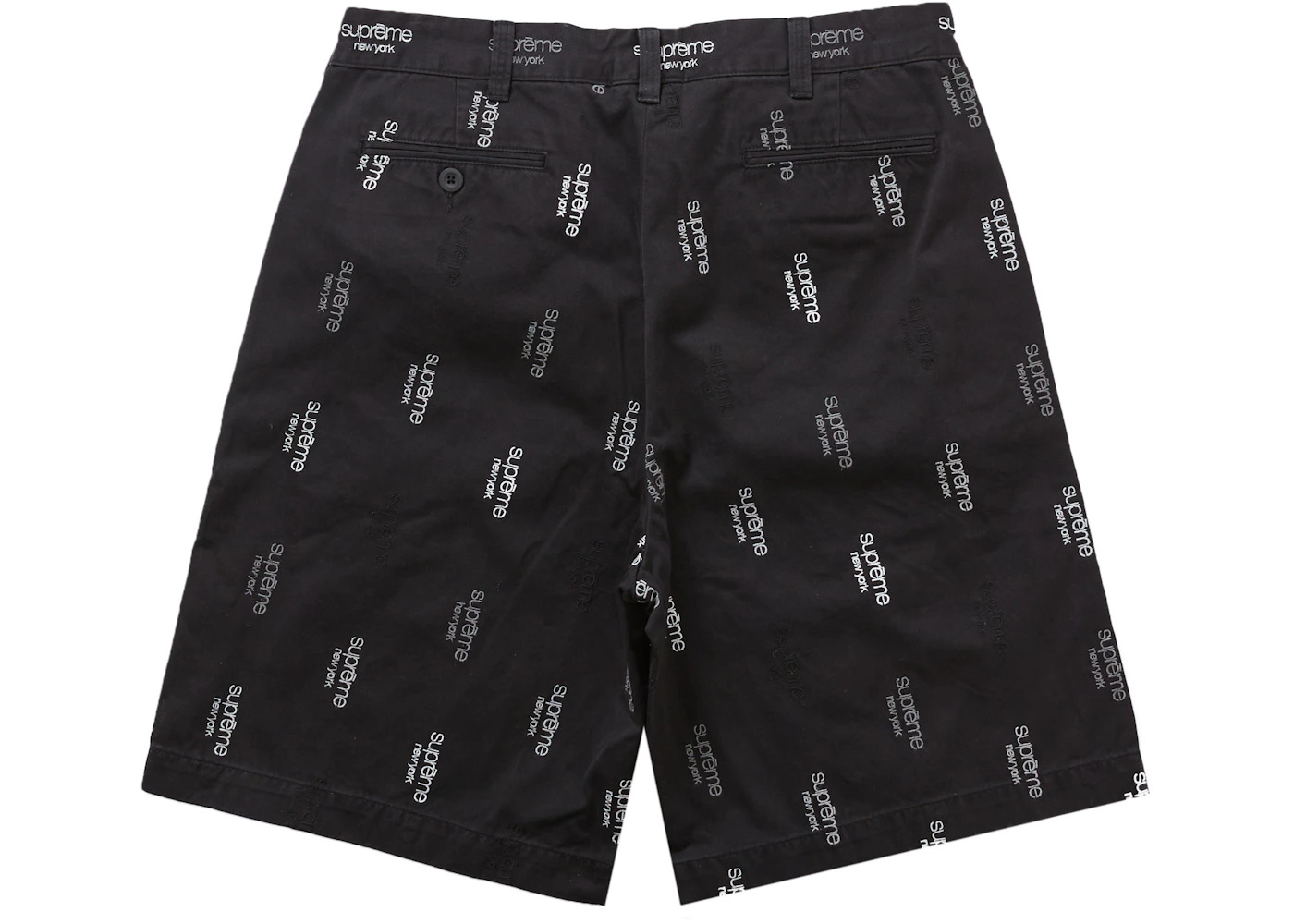 Supreme Classic Logo Chino Short Black - 2