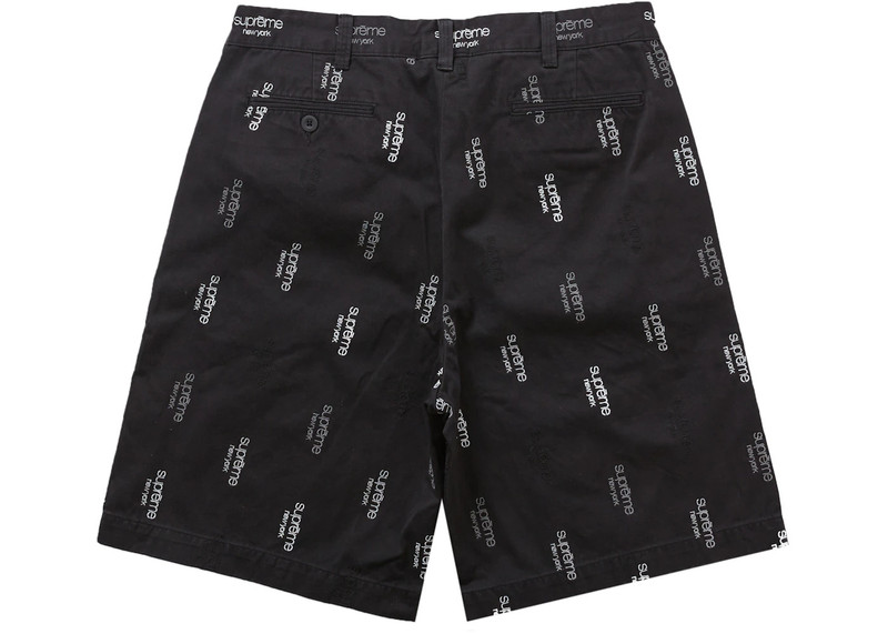 Supreme Supreme Classic Logo Chino Short Black outlook