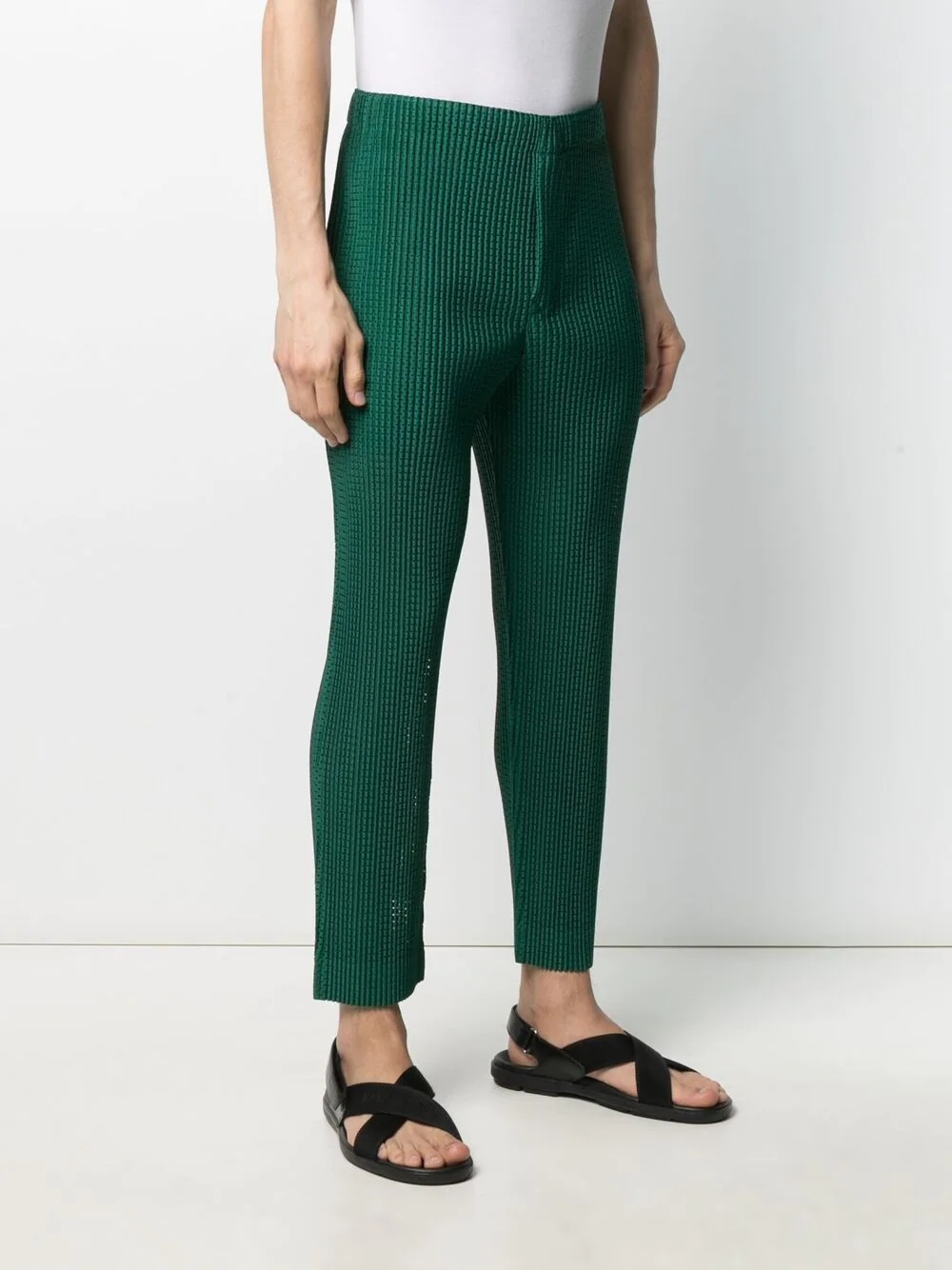 knitted slim-fit trousers - 3