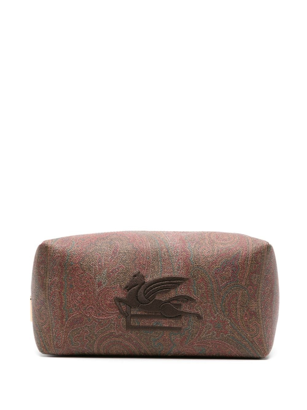 Pegaso-embroidered paisley-print wash bag - 1