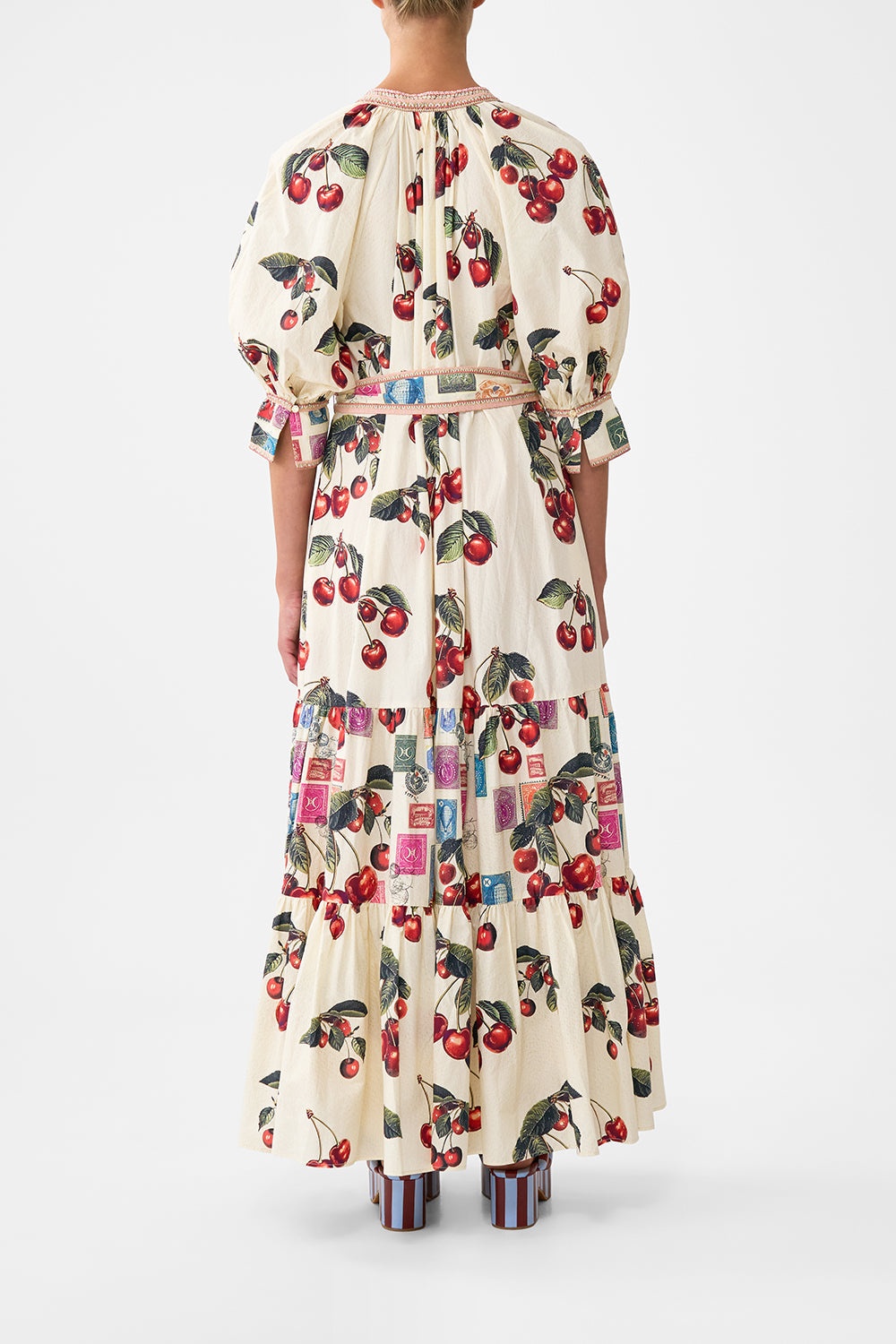 TIERED SHIRT DRESS WITH SHORT SLEEVE - 3