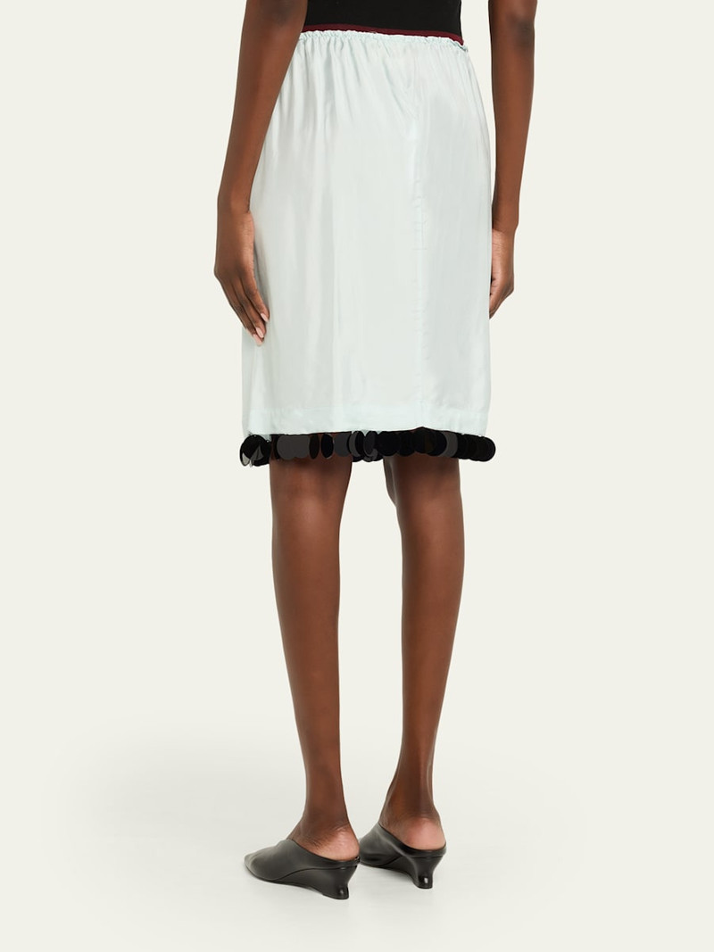 Dot Sequined Knee-Length Slip Skirt 3