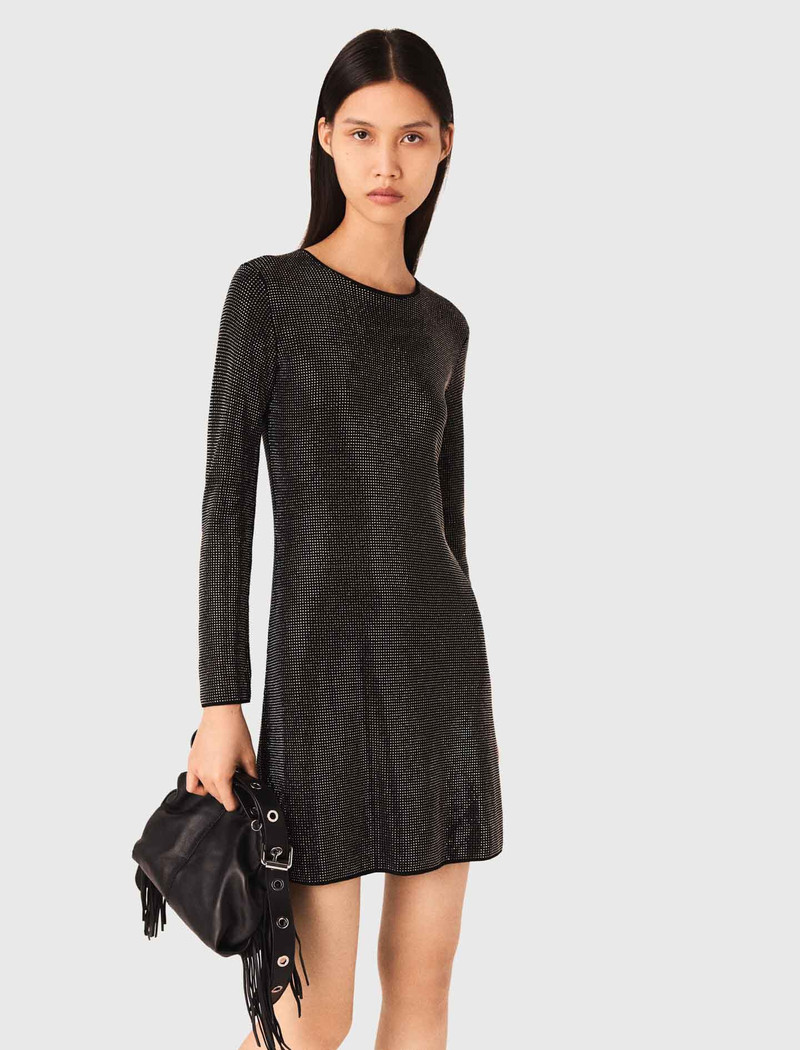 Mini rhinestone knit dress 5