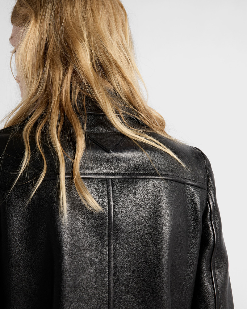 Leather blouson jacket 3
