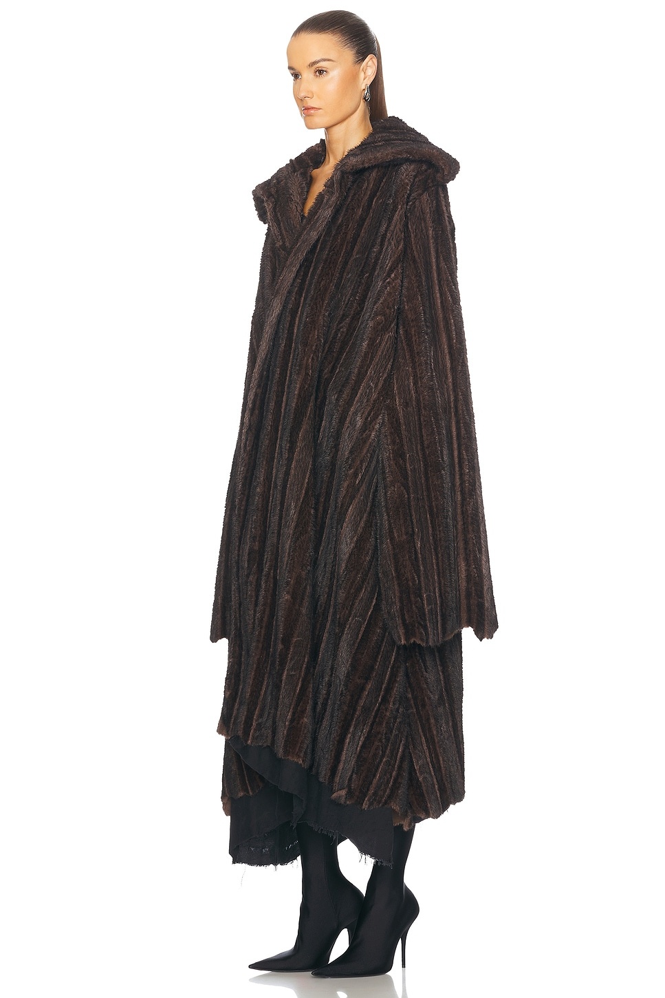 Faux Fur Mink Coat - 4
