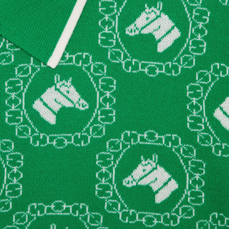 Equestrian cotton wool jacquard polo 4