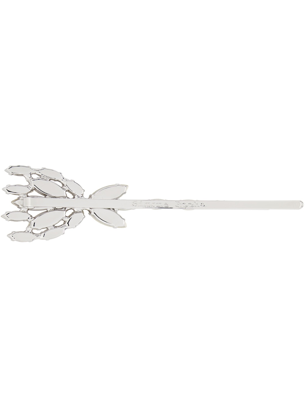 Silver & Pink Carnation Hair Clip - 2