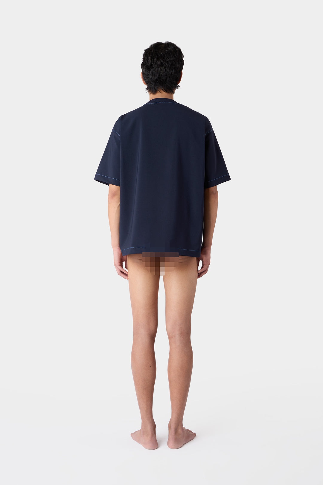 ZIPPED OVER T-SHIRT / dark blue - 8