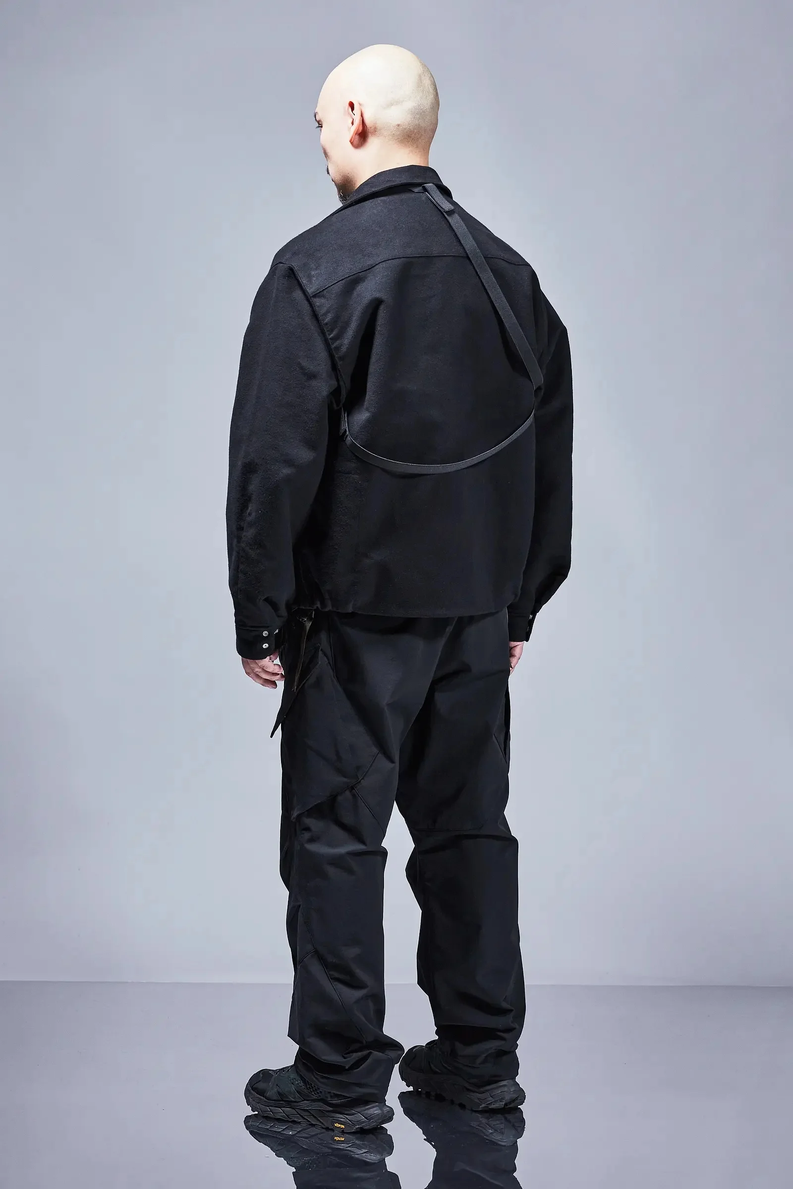 ACRONYM J121-KI Cotton Moleskin Jacket Black | REVERSIBLE