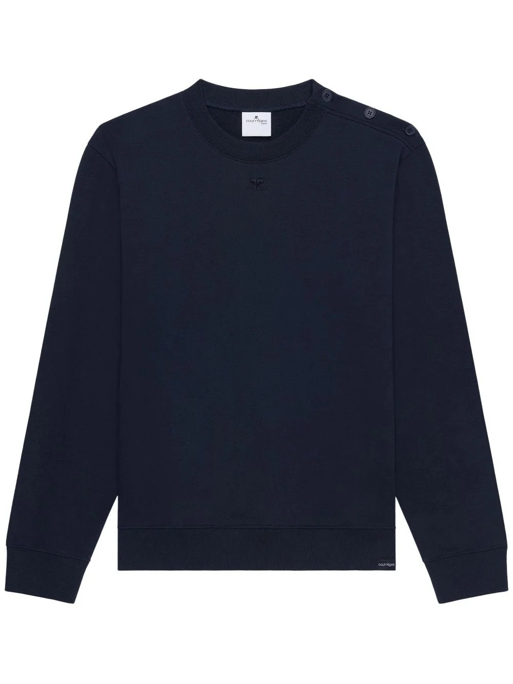 buttoned fleece sweatshirt - 1