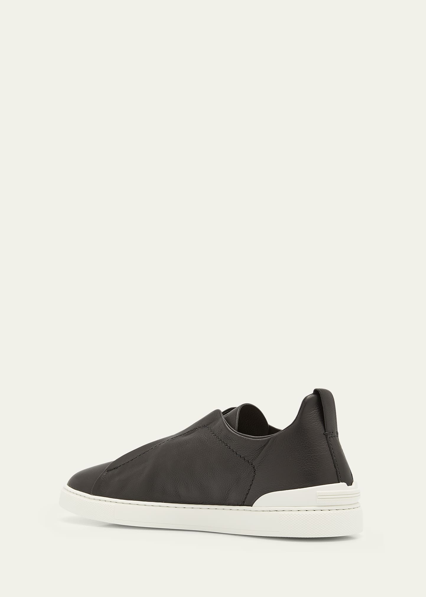 Men's Triple Stitch SECONDSKIN Leather Slip-On Sneakers - 2
