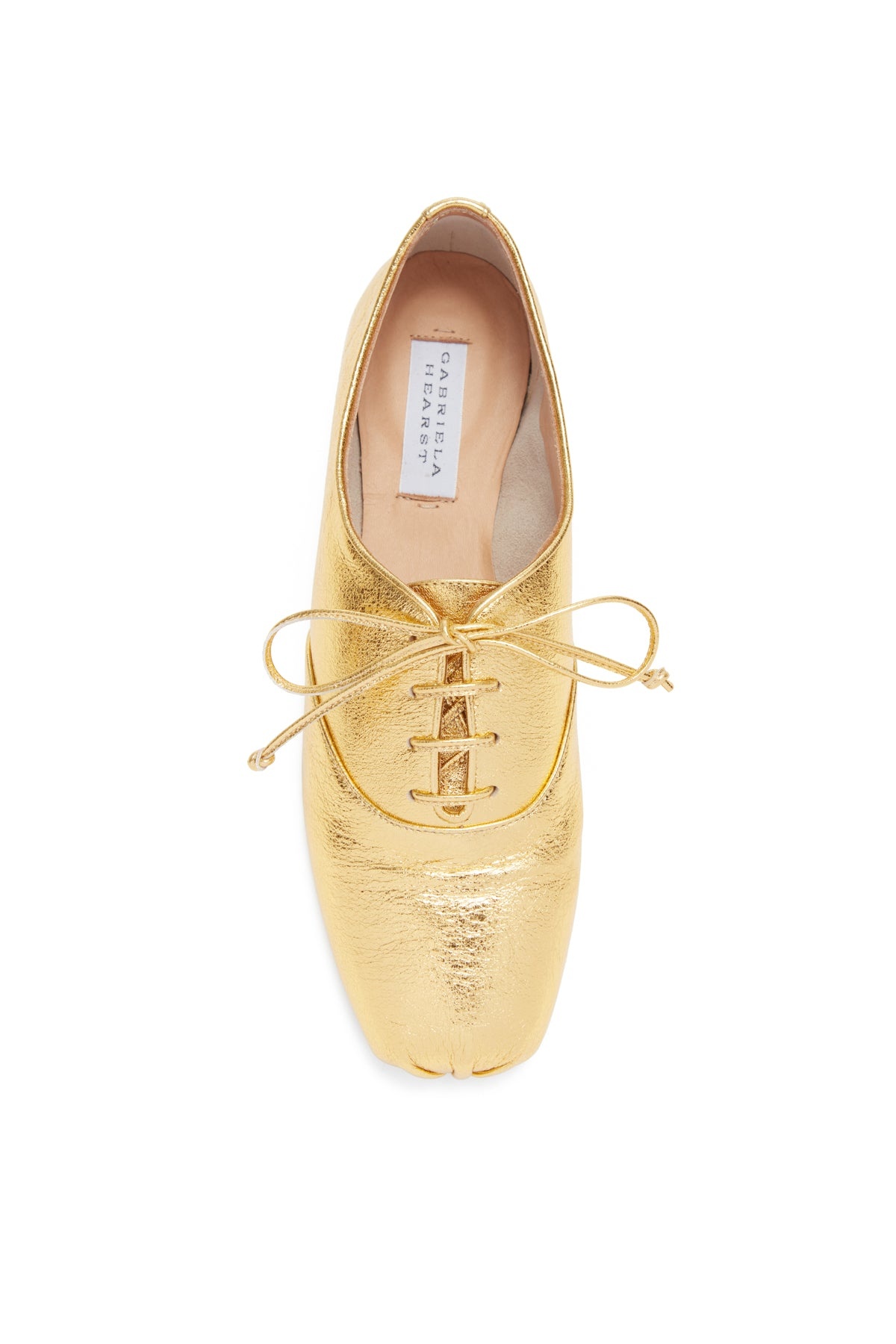 Maya Flat Shoe in Gold Leather - 4