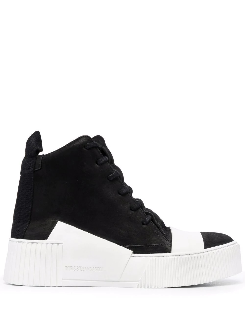 contrast high-top sneakers - 1