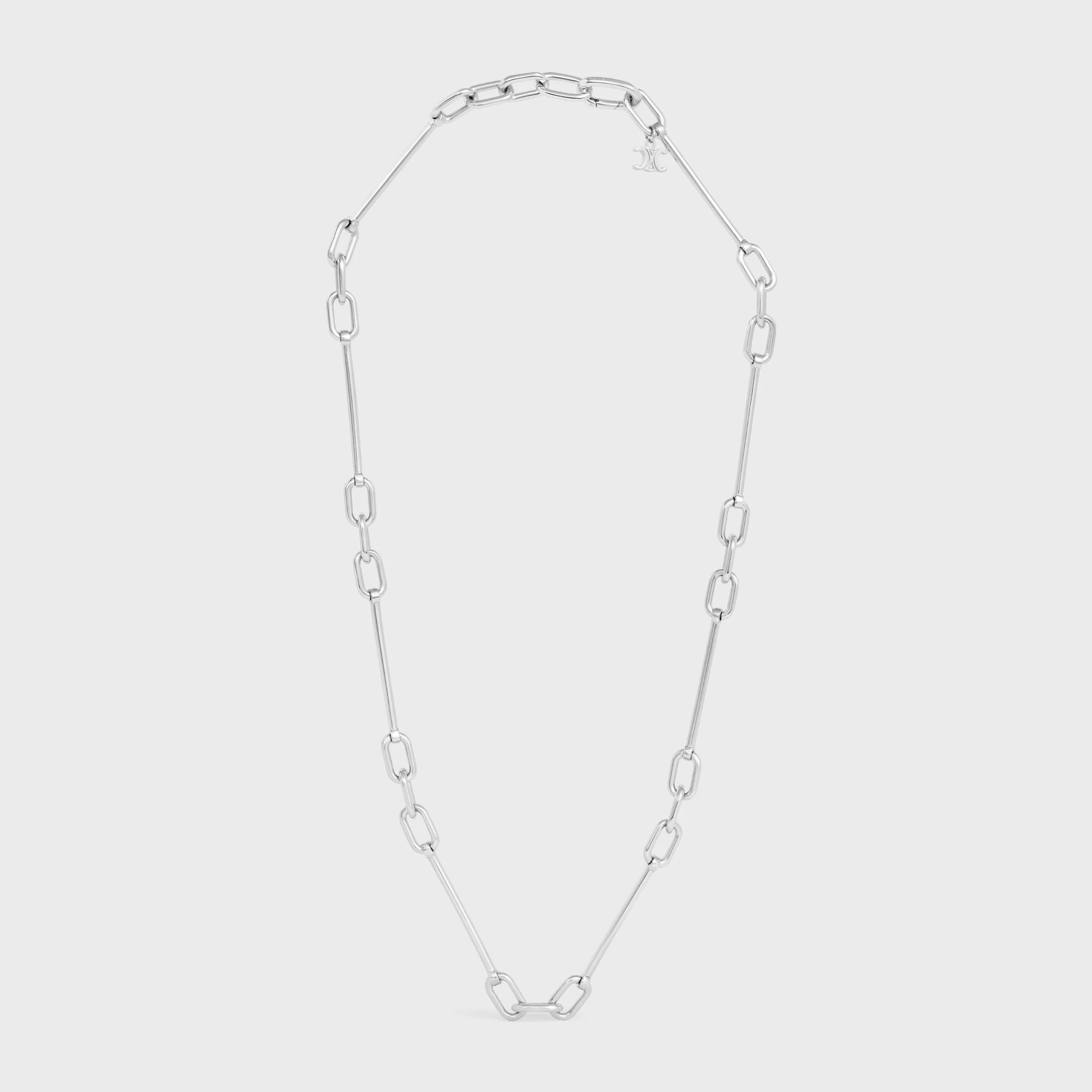 Celine Charms Necklace in Brass with Rhodium Finish - 1