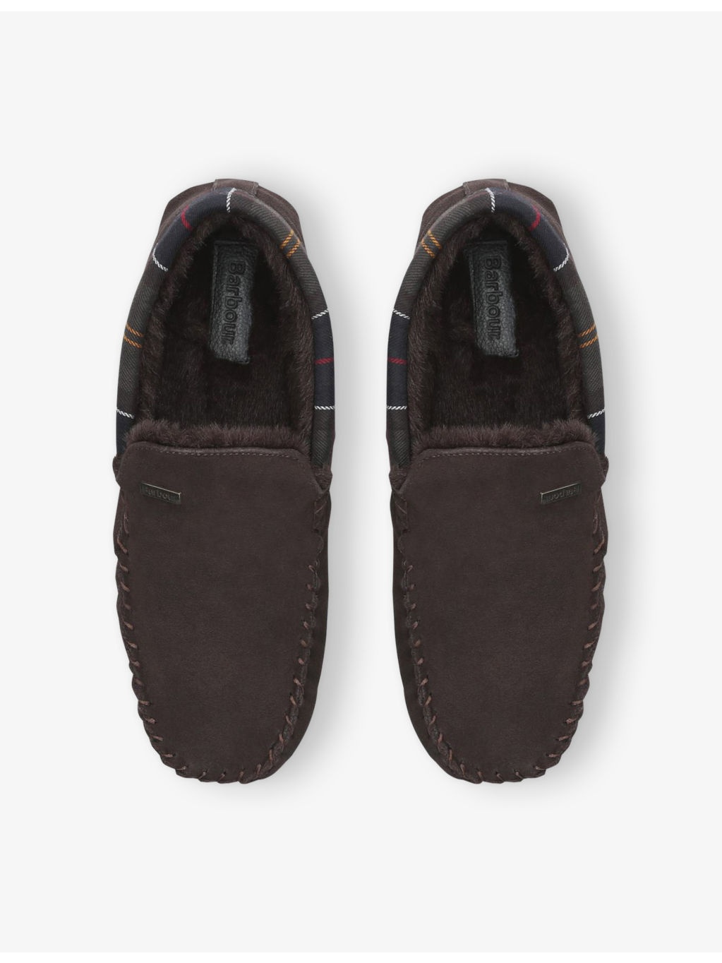 Monty Faux-Shearling Lined Tartan-Check Suede Slippers - 2