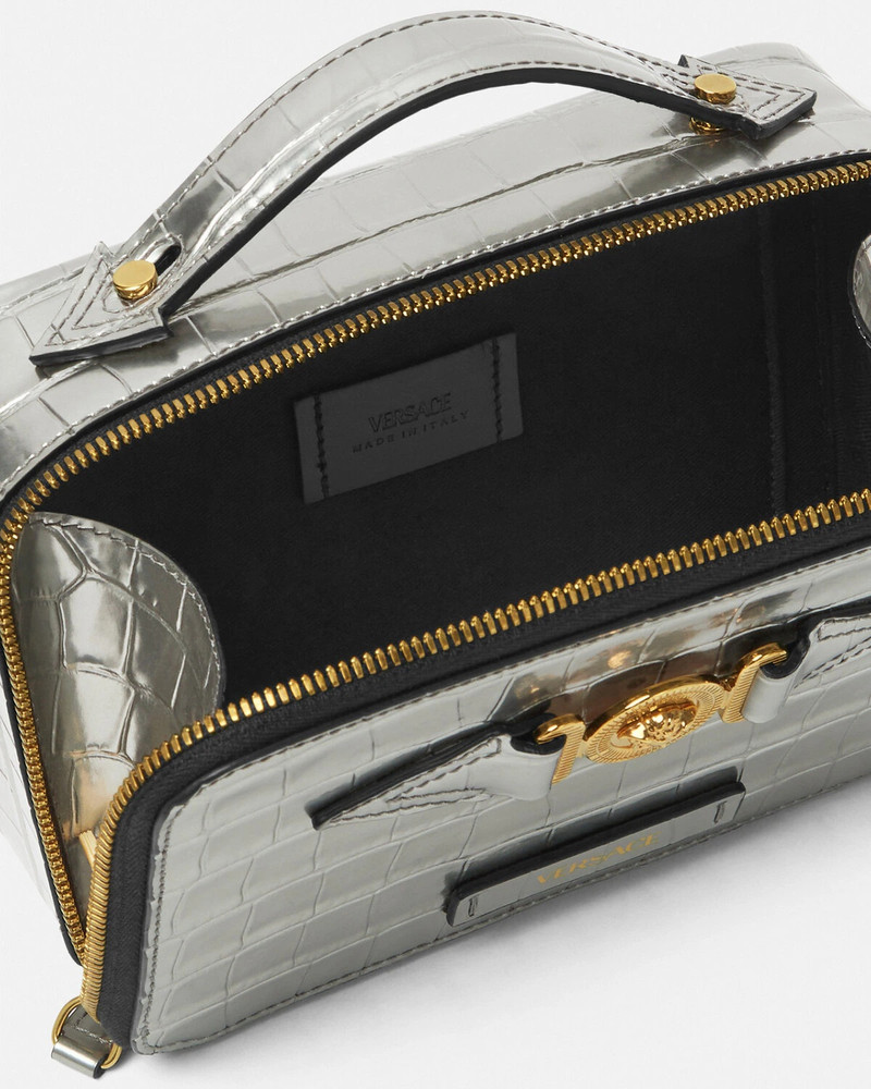 Croc-Effect Medusa Biggie Messenger Bag 4