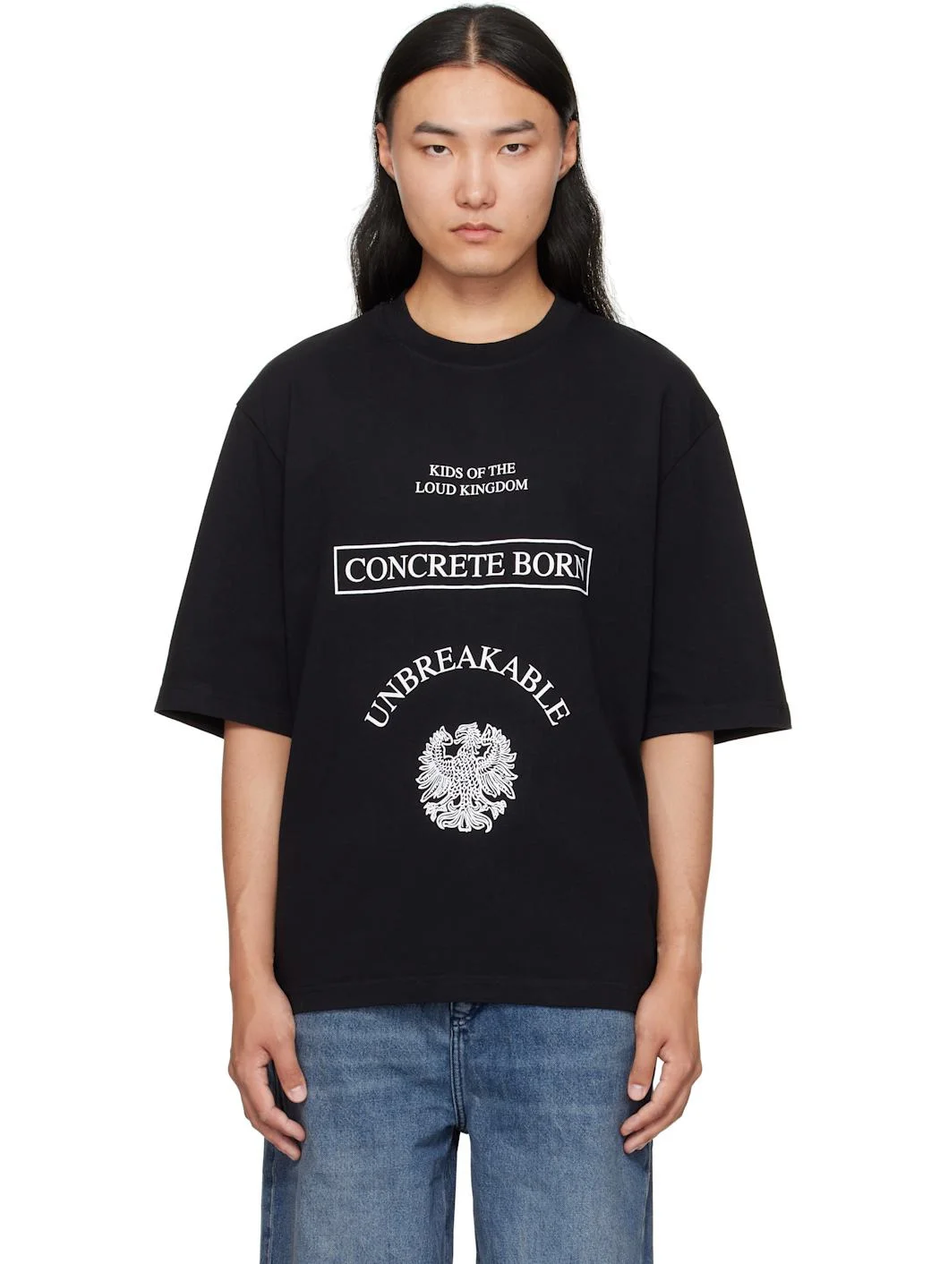 Black 'Kingdom' Oversized T-shirt - 1