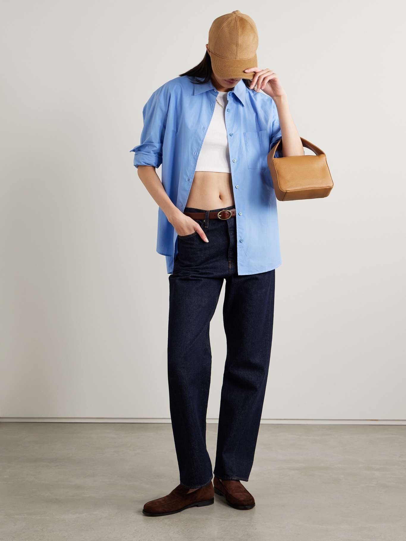 Kelly cropped ribbed stretch-cotton jersey T-Shirt - 2