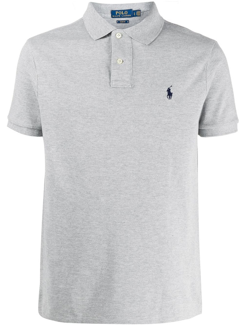 short sleeve embroidered logo polo shirt 1