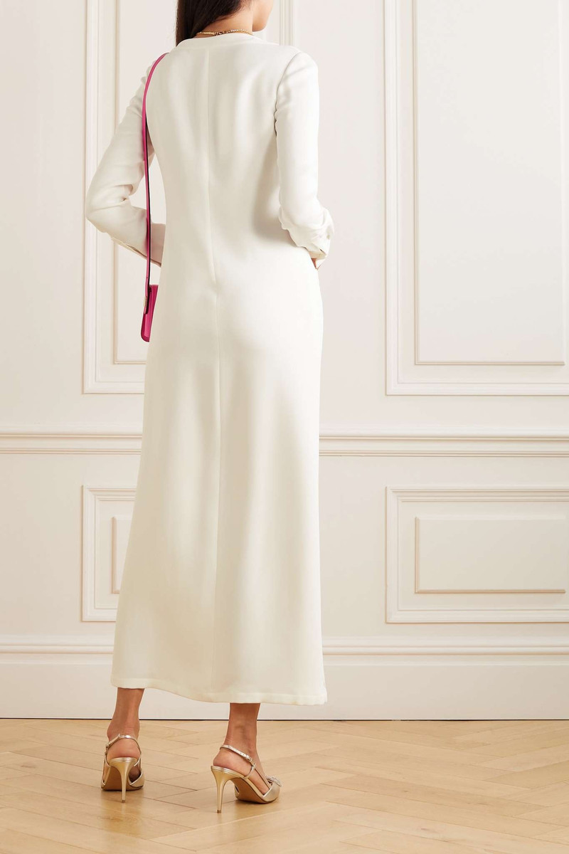 Embellished silk-crepe midi dress 3