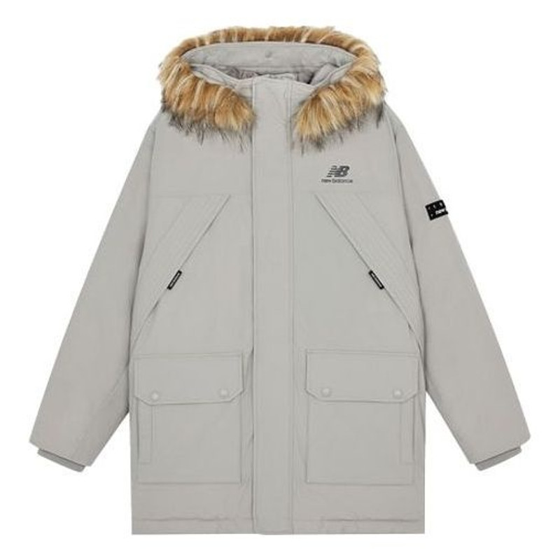 New Balance Street Style Logo Down Jacket 'Grey Brown' AMJ14304-ARF - 1