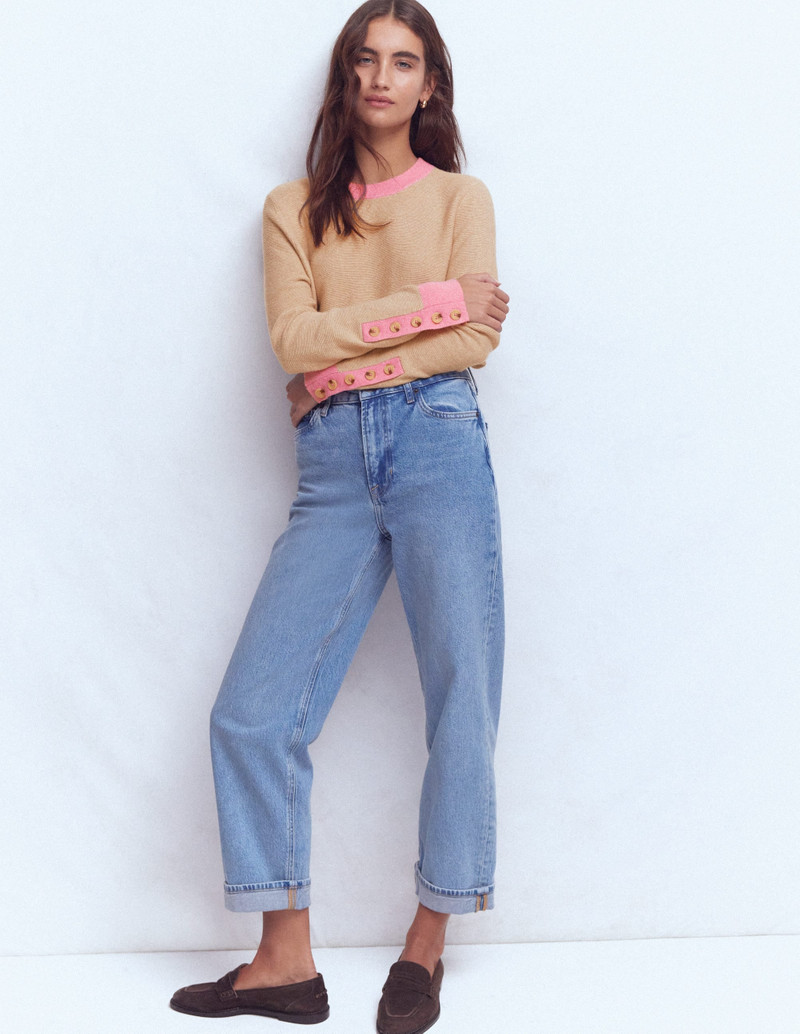 Grace Colour Block Sweater-Vellum 5