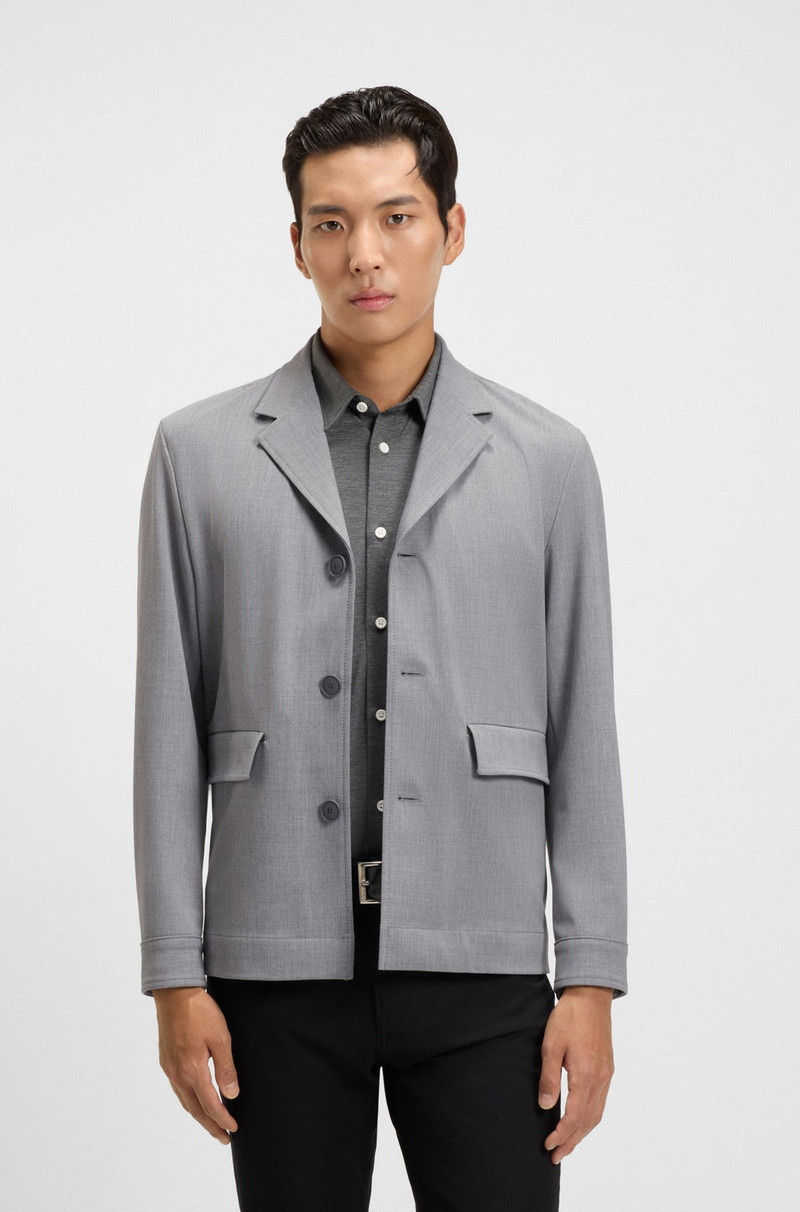 RELAXED-FIT JACKET IN BONDED STRETCH FABRIC 2