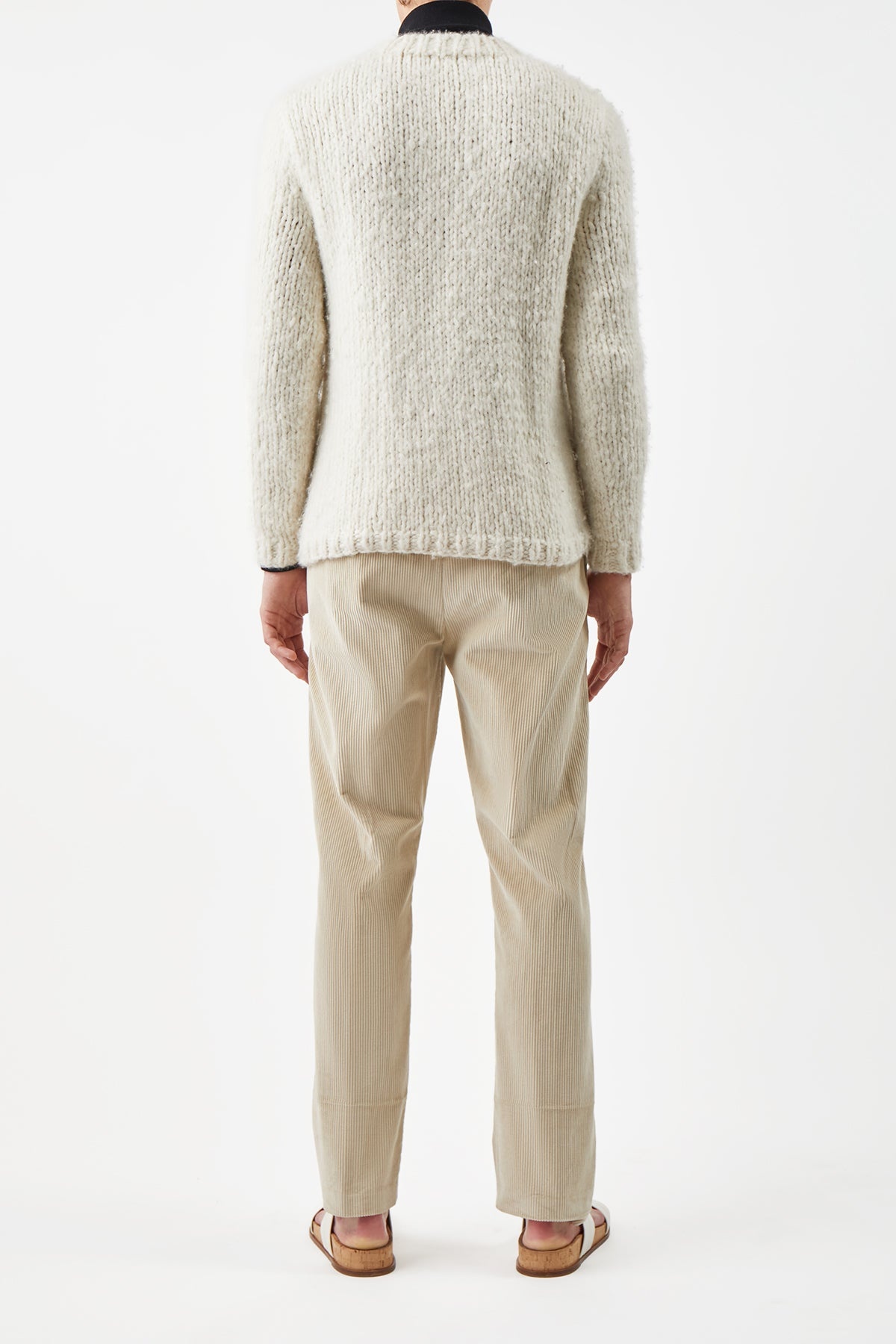Lawrence Knit Sweater in Ivory Welfat Cashmere - 4