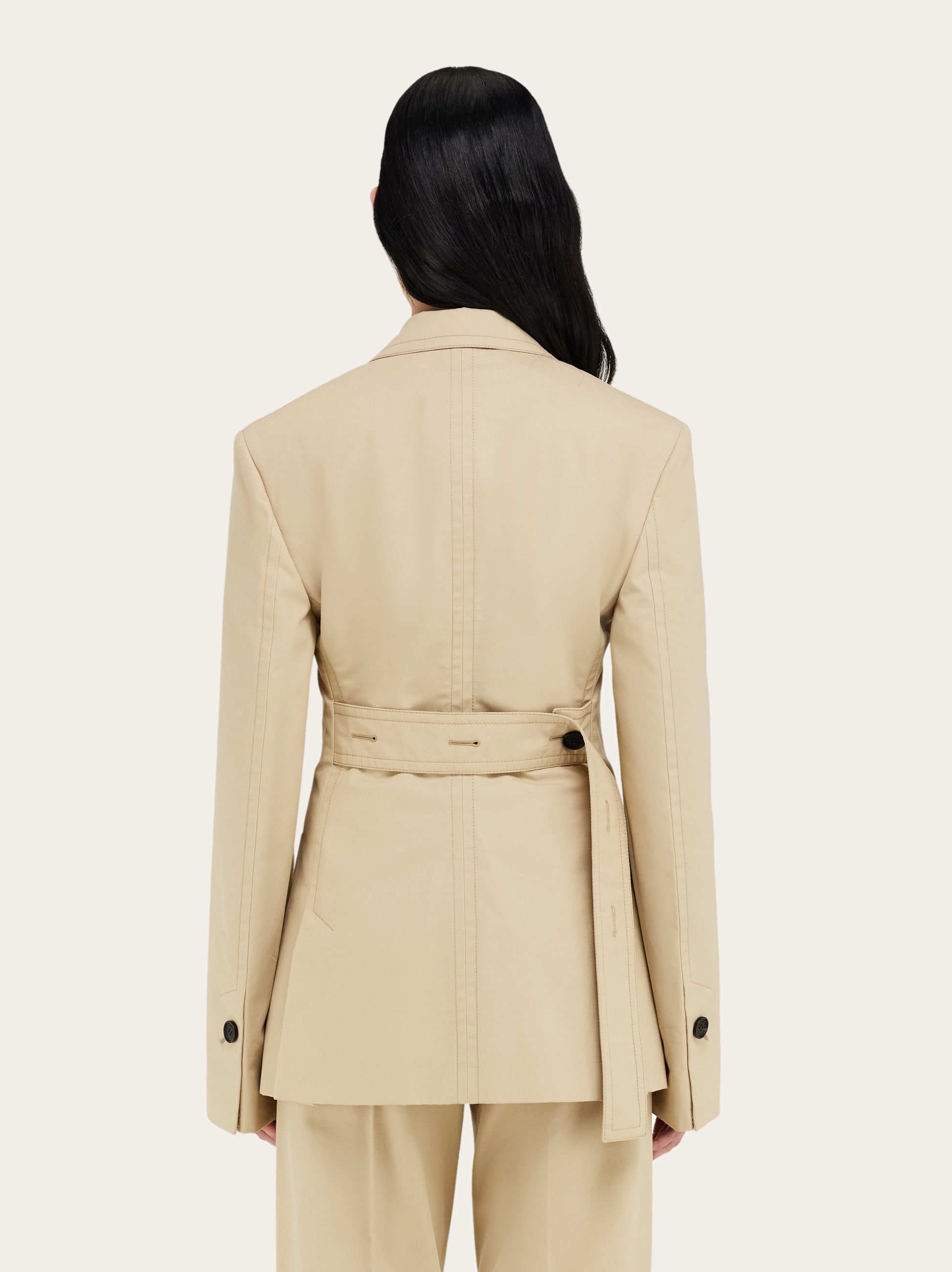 Blazer with martingale belt - 4