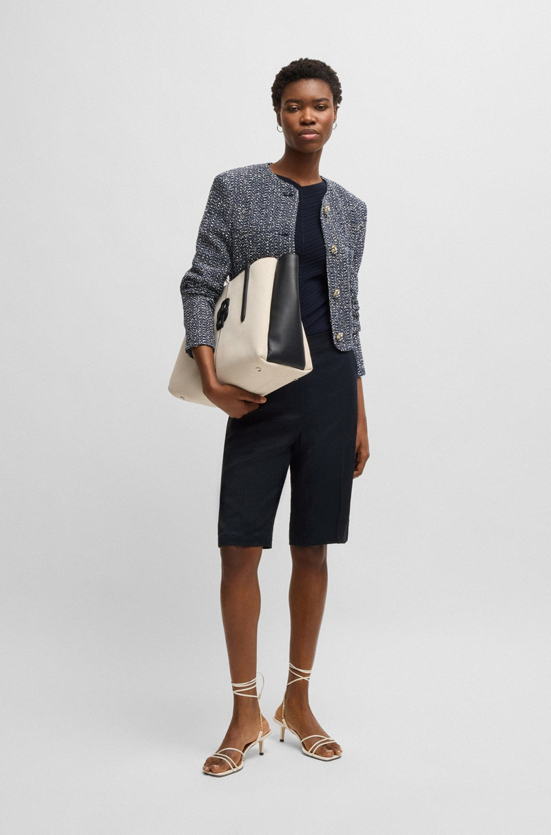 BOSS RELAXED-FIT SHORTS WITH WIDE LEG outlook