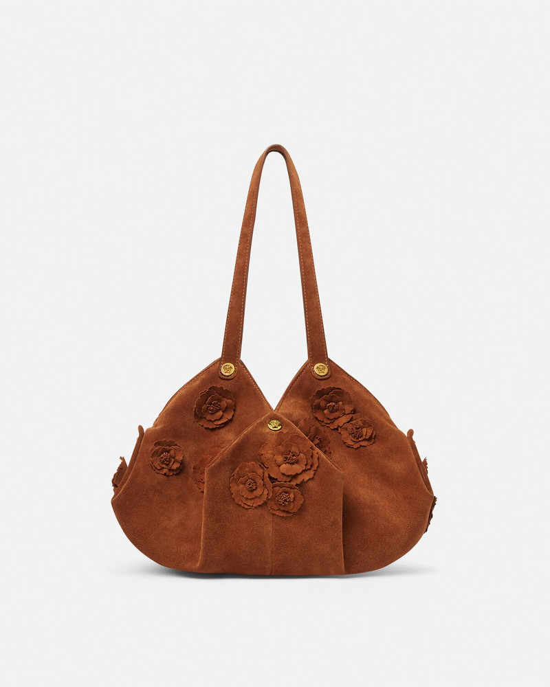 Floral Protea Suede Shoulder Bag 1