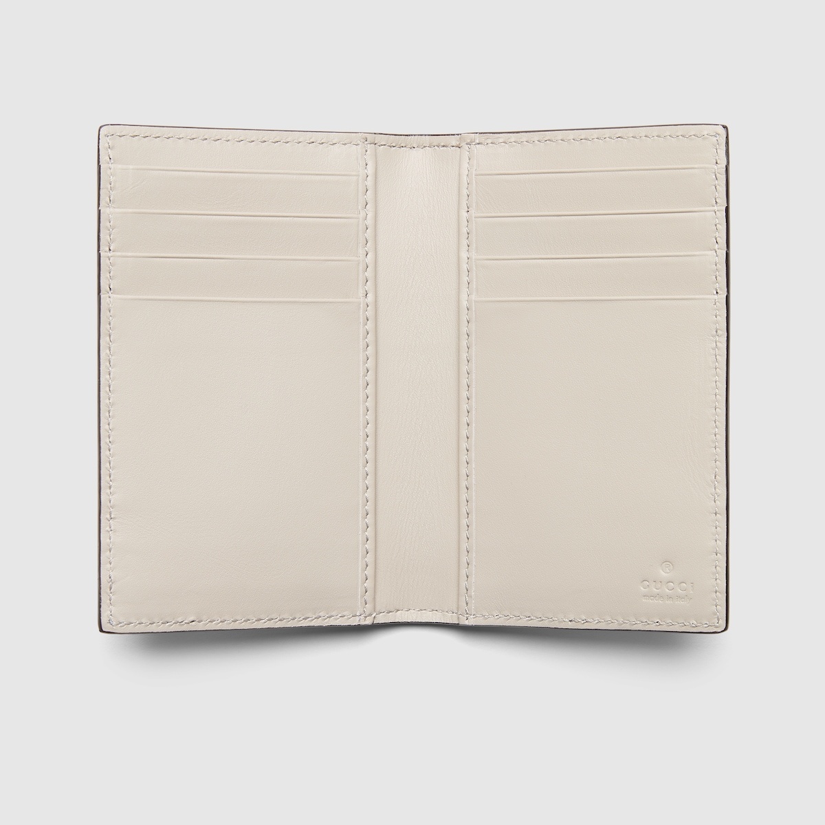 Bi-fold embossed GG card case - 2