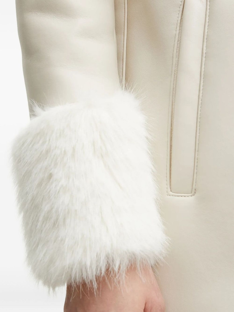 faux-fur-trimmed hooded coat 5