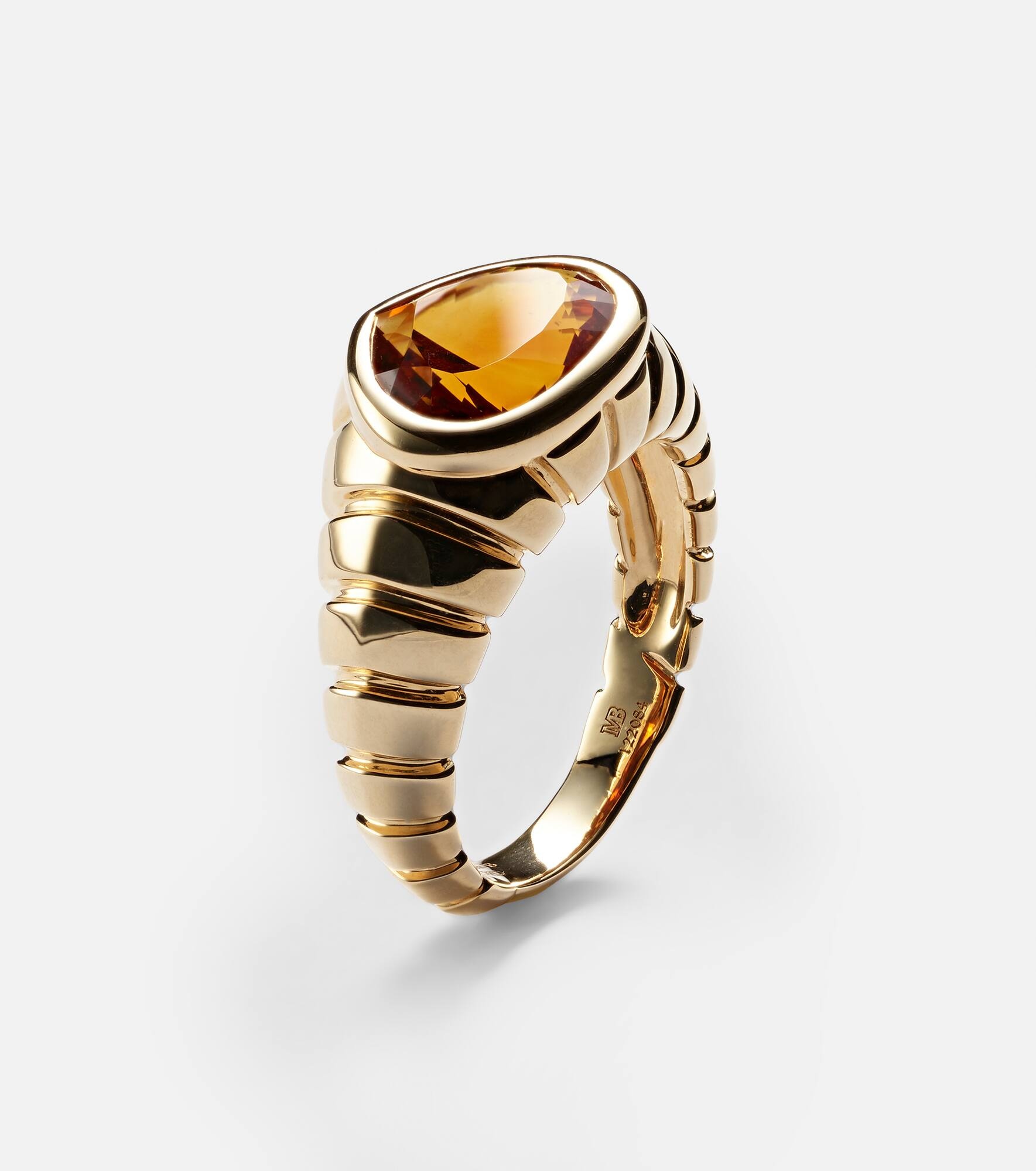 Timo 18kt gold ring with citrine - 4