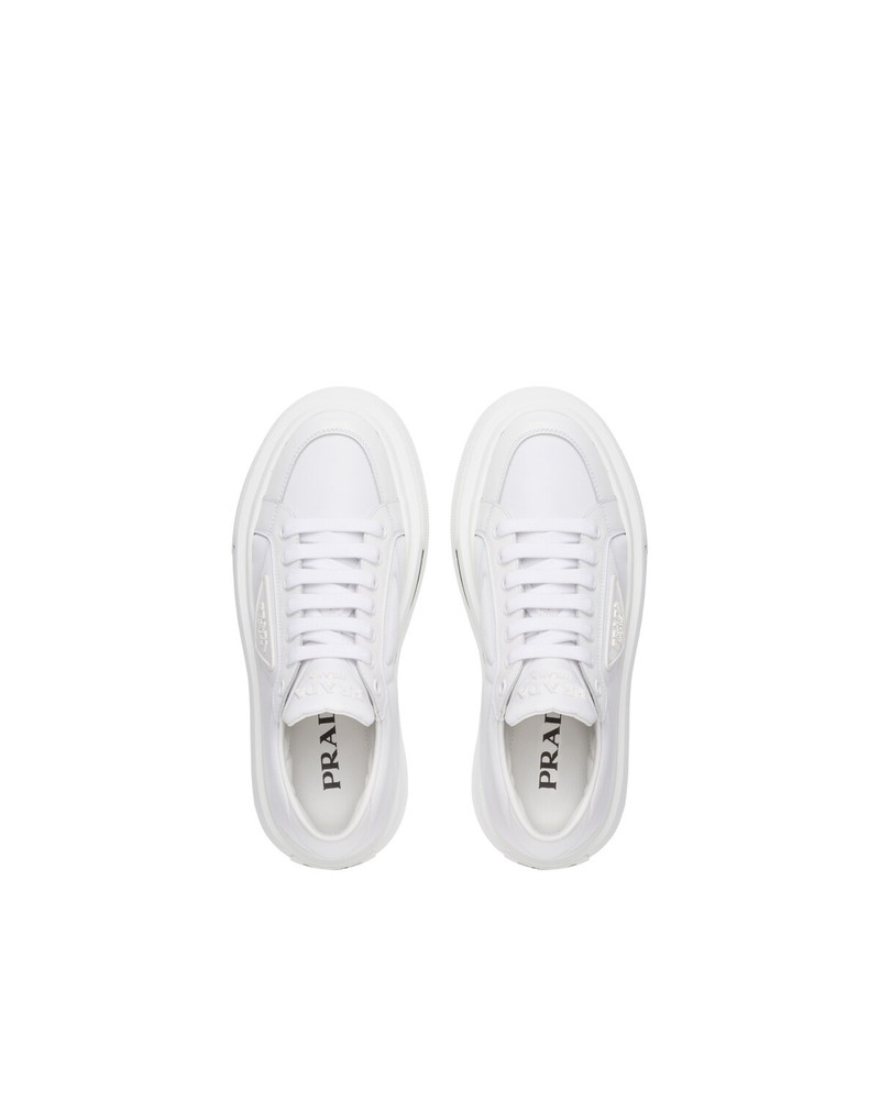 Prada Macro Re-Nylon and brushed leather sneakers 3