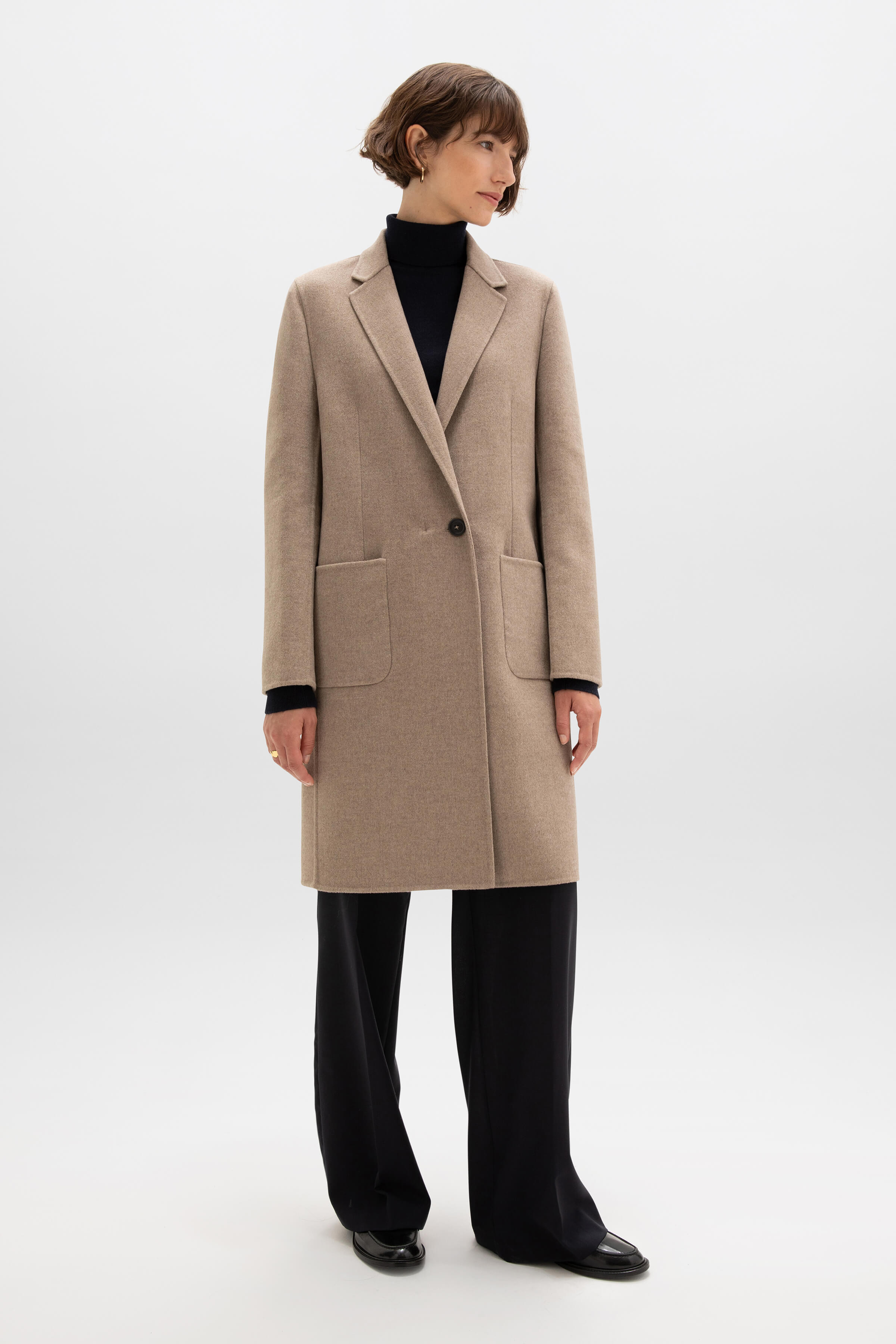 Classic Brown Cashmere Coat - 4