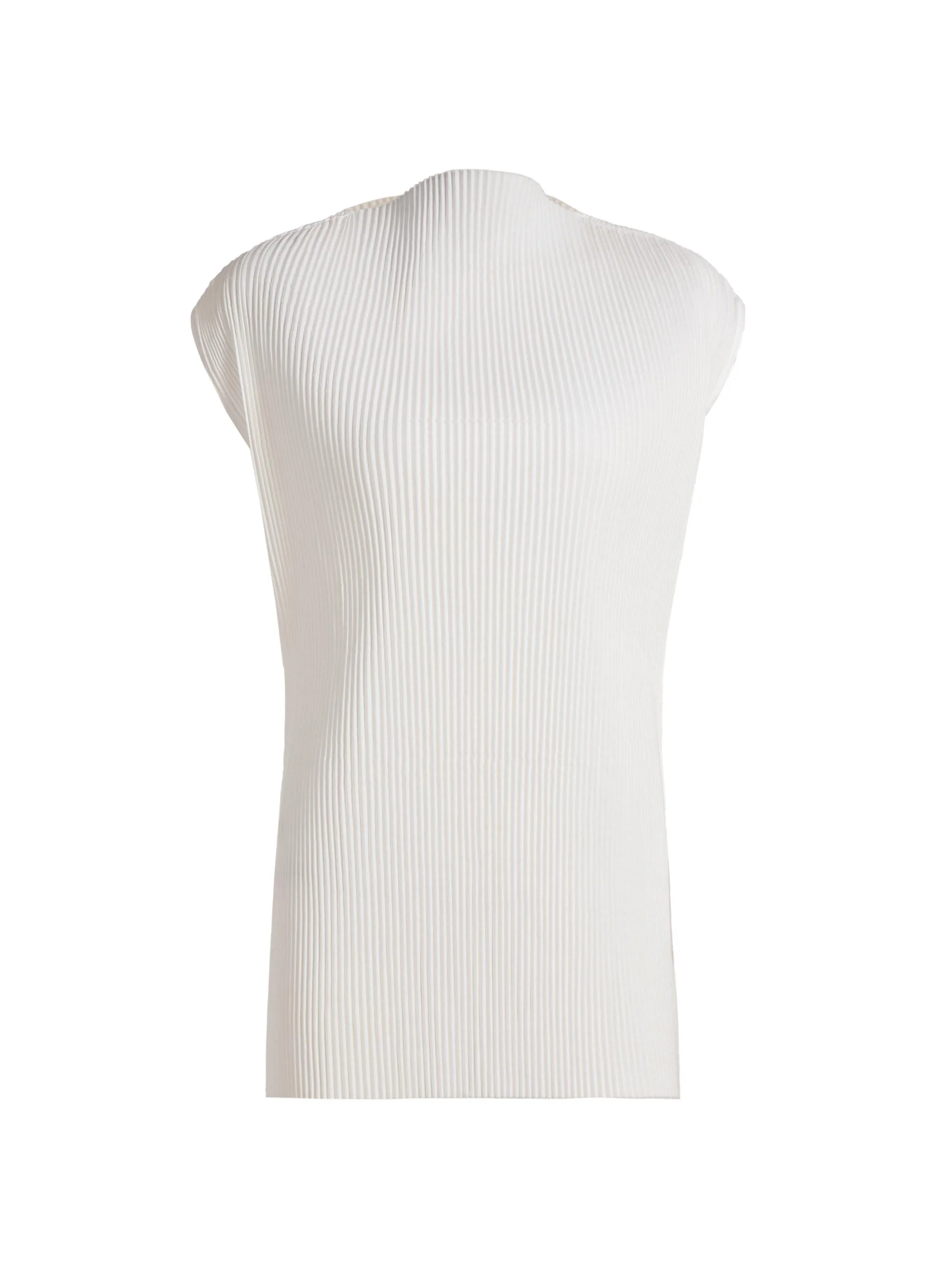 Women's Plissé Sleeveless Top - Off White - 1