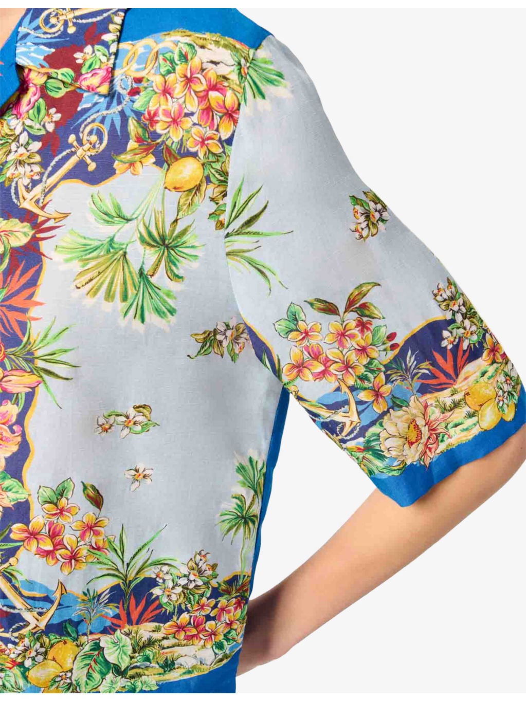 Tropical-Pattern Short-Sleeved Woven Shirt - 6