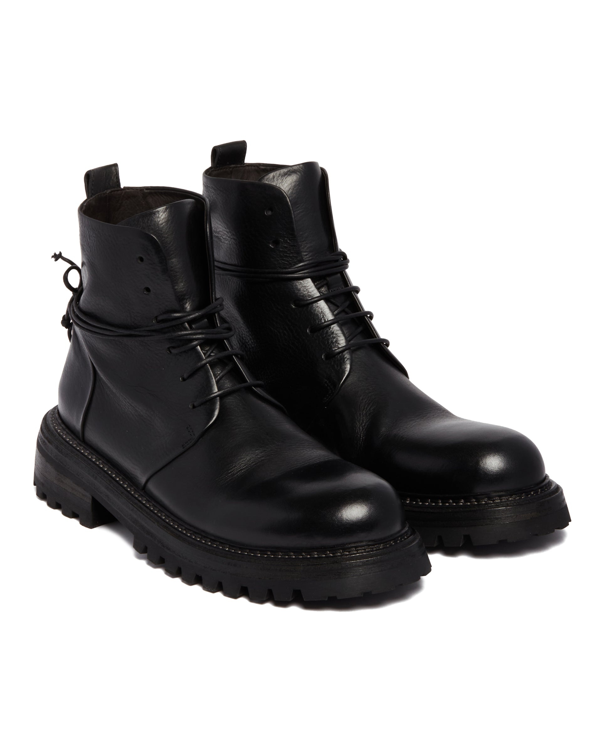 Black Leather Ankle Boots - 3