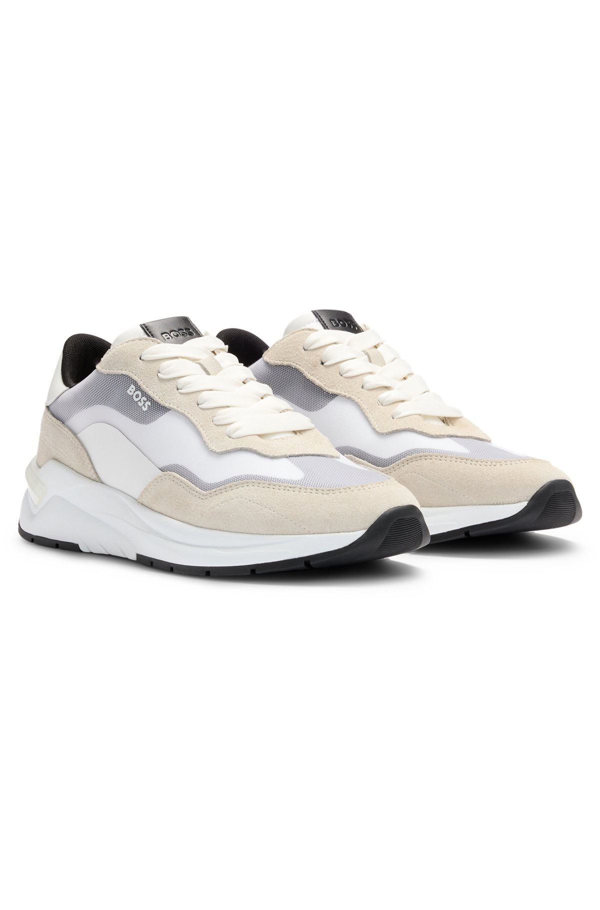 RUNNING-INSPIRED TRAINERS WITH SUEDE AND MESH - 2