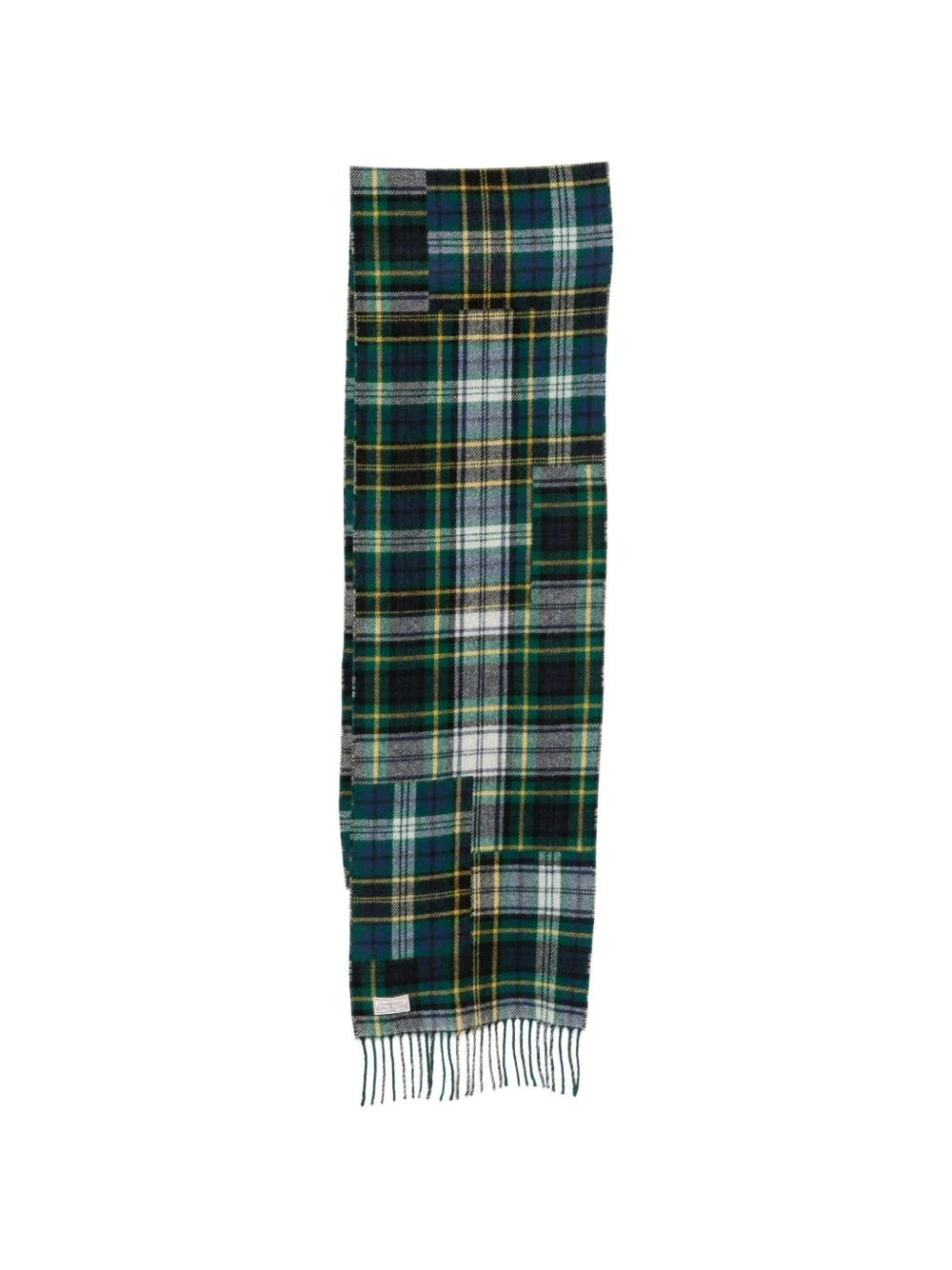 Tobias patchwork check-print scarf - 1