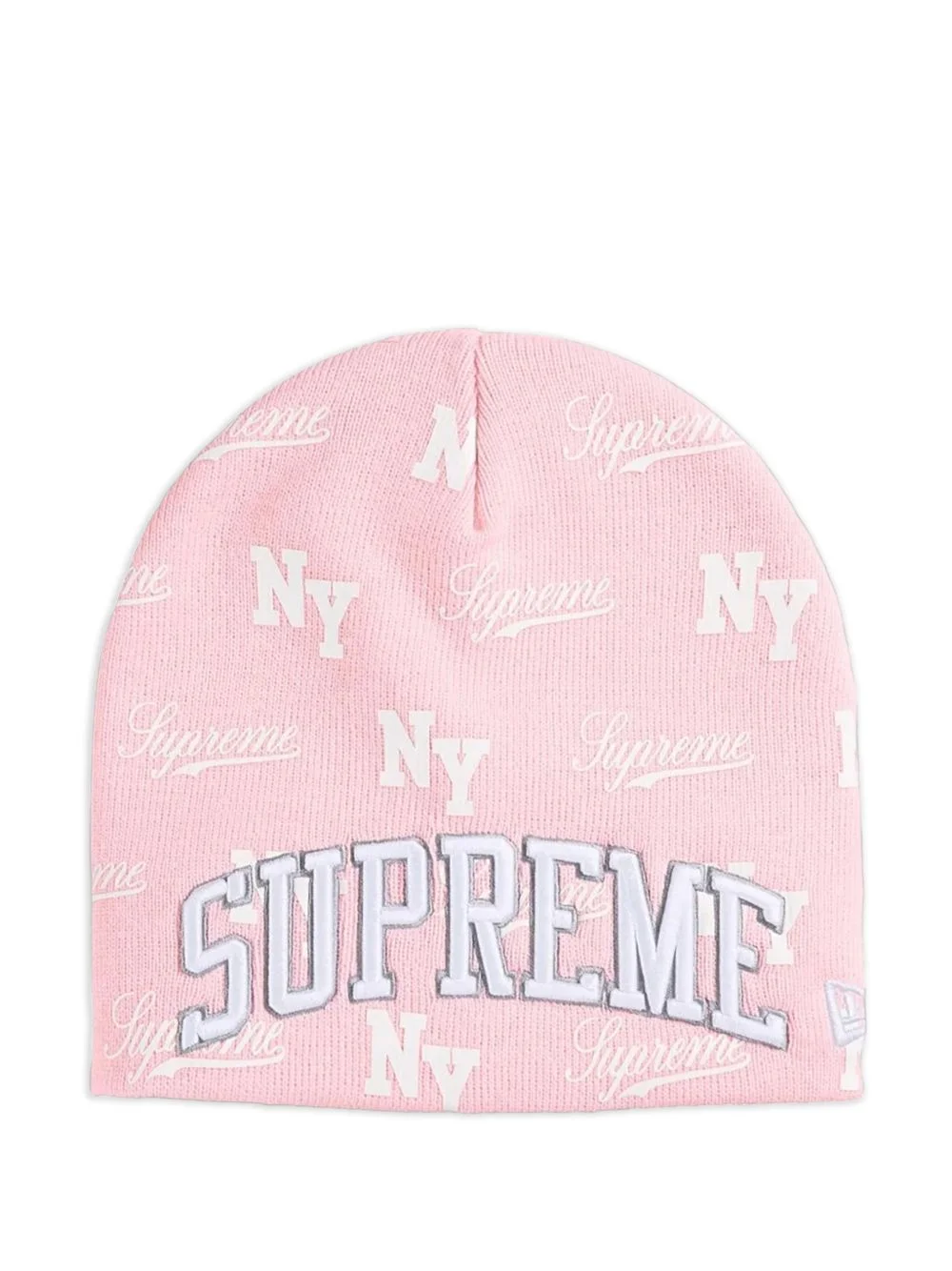 x New Era monogram-pattern beanie hat - 1