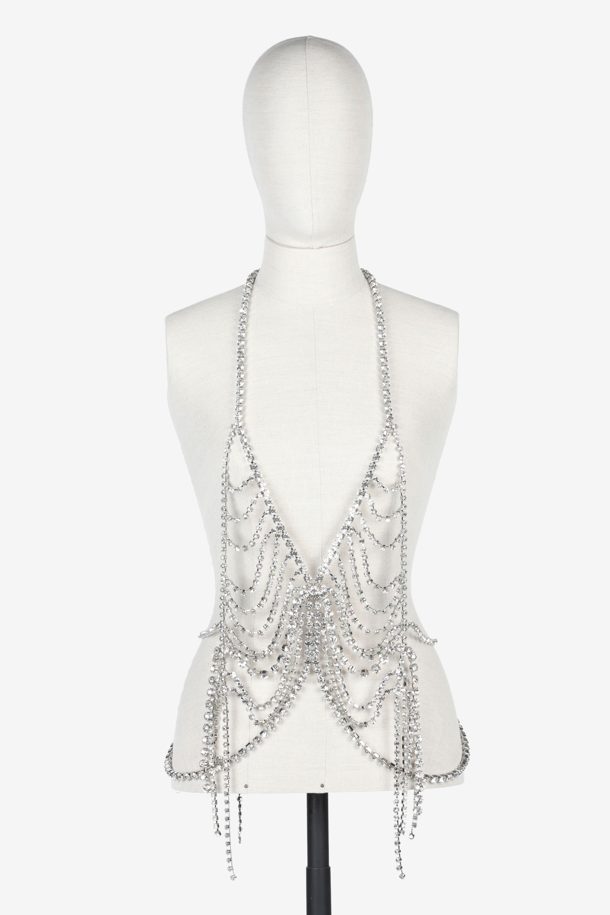 CRYSTAL-EMBELLISHED BODY CHAIN - 1