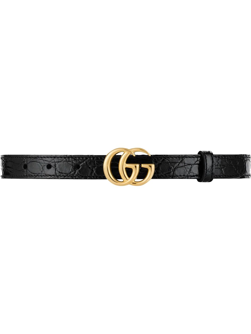 Double G crocodile-effect belt - 1