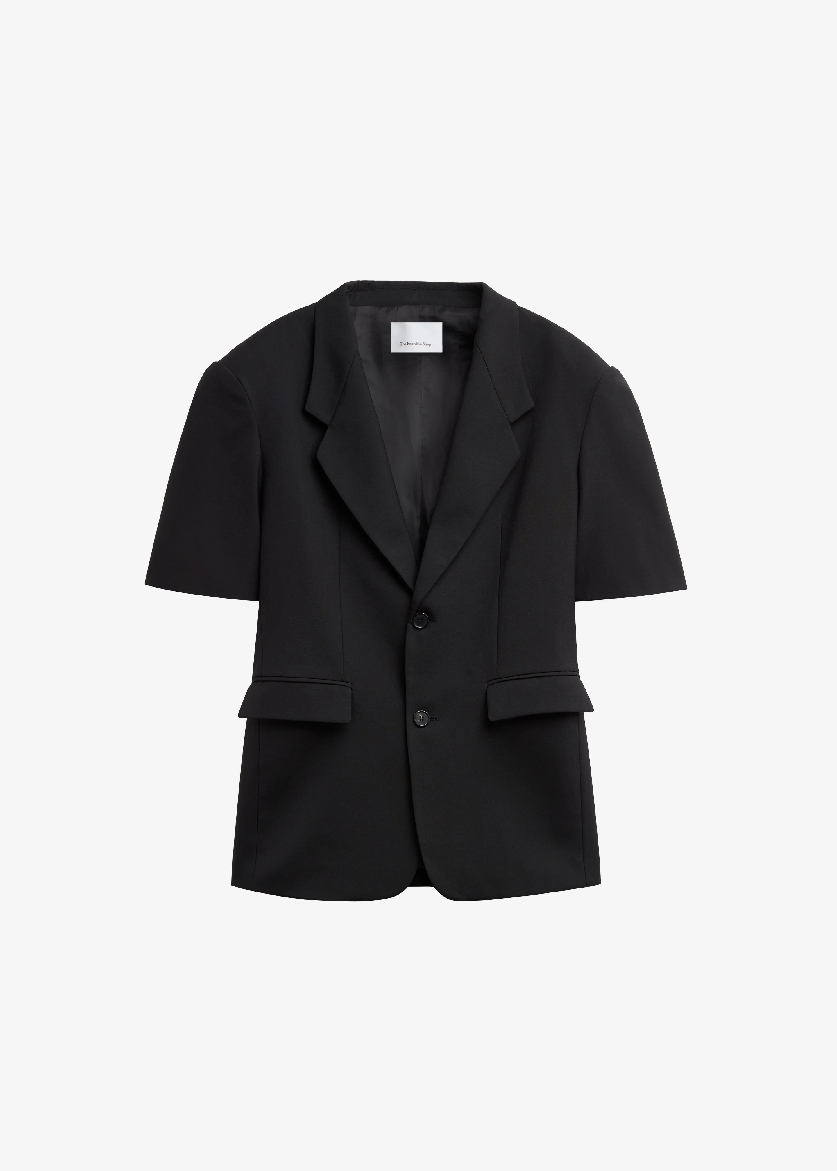 Ivora Short Sleeve Blazer - Black - 1