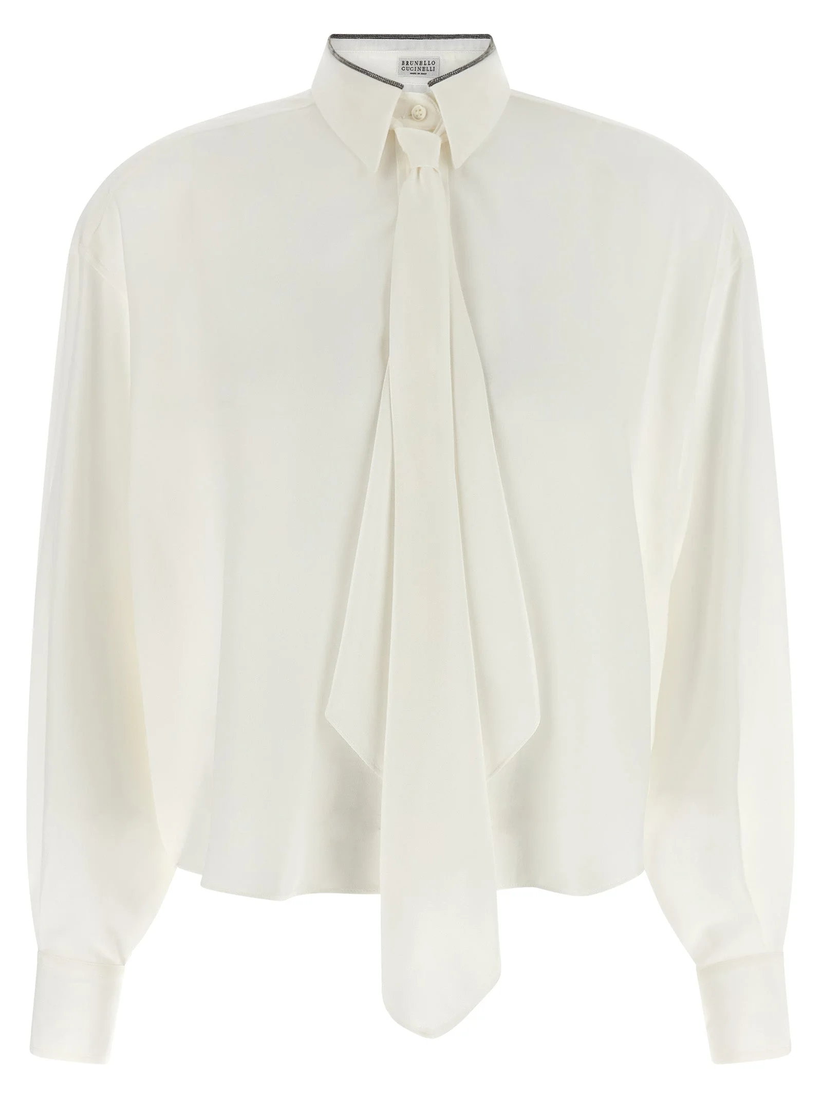 Brunello Cucinelli Women 'Shiny Collar' Shirt - 1